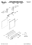 DOOR AND PANEL PARTS Diagram and Parts List for GU3600XTSY2  Whirlpool Dishwasher