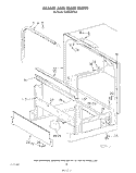 FRAME AND TANK Diagram and Parts List for KUDC210S2  KitchenAid Dishwasher