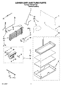 LOWER UNIT AND TUBE PARTS Diagram and Parts List for KBRO36FTX02  KitchenAid Refrigerator