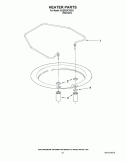 HEATER PARTS Diagram and Parts List for KUDE50CVSS3  KitchenAid Dishwasher