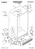 CABINET PARTS Diagram and Parts List for CS20TKXNQ00  Crosley Refrigerator