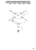 LOWER WASHARM AND STRAINER PARTS Diagram and Parts List for KUDS01IJBL0  KitchenAid Dishwasher