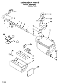 DISPENSER PARTS Diagram and Parts List for KHWV01RSS0  KitchenAid Washer