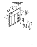 INNER DOOR Diagram and Parts List for DP8500XXN2  Whirlpool Dishwasher