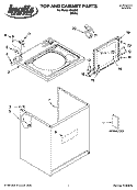 TOP AND CABINET PARTS Diagram and Parts List for IP43002  Inglis Washer