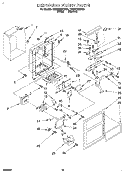 DISPENSER FRONT Diagram and Parts List for ET25DQRBW02  Whirlpool Refrigerator