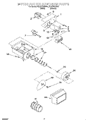 MOTOR AND ICE CONTAINER Diagram and Parts List for ED22TEXHW01  Whirlpool Refrigerator