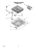 DISHRACK Diagram and Parts List for WU1000X6  Roper Dishwasher