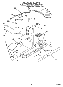 CONTROL PARTS Diagram and Parts List for KSRG25FKST16  KitchenAid Refrigerator