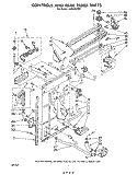 CONTROLS AND REAR PANEL Diagram and Parts List for LA3300XPW4  Whirlpool Washer