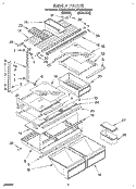 SHELF Diagram and Parts List for ET22PKXBW00  Whirlpool Refrigerator