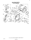 BULKHEAD Diagram and Parts List for LG5601XMW0  Whirlpool Dryer