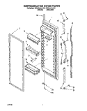 REFRIGERATOR DOOR Diagram and Parts List for KSRS25QAAL10  KitchenAid Refrigerator