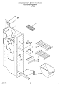 FREEZER LINER Diagram and Parts List for 3KART700GW01  Whirlpool Refrigerator