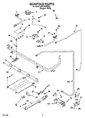 MANIFOLD PARTS Diagram and Parts List for VSF315PEMQ3  Whirlpool Range