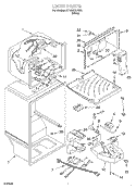LINER Diagram and Parts List for RT18AKXJW01  Roper Refrigerator