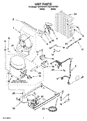 UNIT PARTS, OPTIONAL PARTS Diagram and Parts List for KUIS18PNTB1  KitchenAid Ice Maker