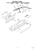 CONTROL PARTS Diagram and Parts List for KSRA25FKWH01  KitchenAid Refrigerator