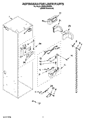 REFRIGERATOR LINER PARTS Diagram and Parts List for KSSO48FMX03  KitchenAid Refrigerator
