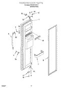 FREEZER DOOR Diagram and Parts List for KSRS27FGSS11  KitchenAid Refrigerator