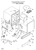 TUB ASSEMBLY Diagram and Parts List for RUD3000KQ0  Roper Dishwasher