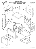 OVEN, LITERATURE Diagram and Parts List for RBS305PDB13  Whirlpool Wall Oven
