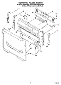 CONTROL PANEL PARTS Diagram and Parts List for GS440LEMB4  Whirlpool Range