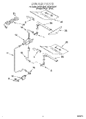 BURNER Diagram and Parts List for SB160PEDQ4  Whirlpool Wall Oven