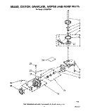 BRAKE, CLUTCH, GEARCASE, MOTOR AND PUMP Diagram and Parts List for LC4500XTW1  Whirlpool Washer