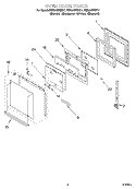 OVEN DOOR Diagram and Parts List for RBS245PDT11  Whirlpool Wall Oven