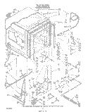 TUB , LITERATURE AND OPTIONAL Diagram and Parts List for WU3006V0  Roper Dishwasher