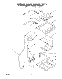 BROILER AND OVEN BURNER Diagram and Parts List for KGRT507BWH3  KitchenAid Range