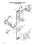 AIR FLOW AND RESERVOIR Diagram and Parts List for KSRF36DTX10  KitchenAid Refrigerator