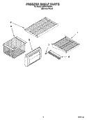 FREEZER SHELF PARTS Diagram and Parts List for KSSP48QMS01  KitchenAid Refrigerator