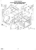 OVEN Diagram and Parts List for RF364PSBN0  Whirlpool Range