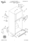 CABINET Diagram and Parts List for 7ET18PKXDN00  Whirlpool Refrigerator