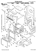 OVEN PARTS Diagram and Parts List for GSC308PRB01  Whirlpool Microwave Oven Combo