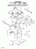 TUB PARTS Diagram and Parts List for KUDD03STSS0  KitchenAid Dishwasher