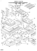 SHELF Diagram and Parts List for KTLS25QDBL00  KitchenAid Refrigerator