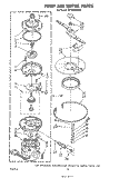PUMP AND MOTOR Diagram and Parts List for DP1098XRN0  Whirlpool Dishwasher