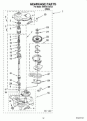 GEARCASE PARTS, OPTIONAL PARTS (NOT INCLUDED) Diagram and Parts List for 7MWT97730TQ1  Whirlpool Washer