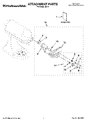 ATTACHMENT PARTS Diagram and Parts List for CO-0  KitchenAid Mixer