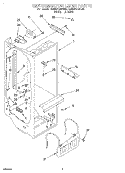 REFRIGERATOR LINER Diagram and Parts List for KSRS27QDAL02  KitchenAid Refrigerator