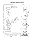 PUMP AND MOTOR Diagram and Parts List for DU8950XT0  Whirlpool Dishwasher
