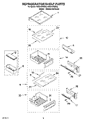 REFRIGERATOR SHELF PARTS Diagram and Parts List for KSSS48FMX02  KitchenAid Refrigerator