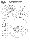 TOP AND CONSOLE, LITERATURE Diagram and Parts List for LGR7620LQ0  Whirlpool Dryer