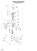 SPOUT UNIT Diagram and Parts List for KHWS160JWH1  KitchenAid Miscellaneous