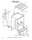CABINET Diagram and Parts List for SHF4500W0  Whirlpool Dishwasher