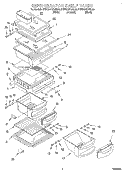 REFRIGERATOR SHELF Diagram and Parts List for KSRS22KGWH00  KitchenAid Refrigerator