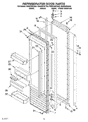 REFRIGERATOR DOOR Diagram and Parts List for KSSS42QKT00  KitchenAid Refrigerator